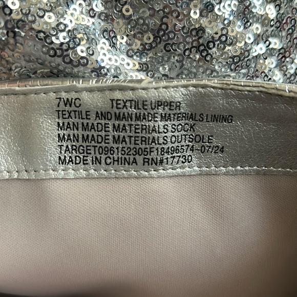 A New Day ABBA Silver Sequin Foldover Boots Size 7 WC (wide calf) NWT - Picture 8 of 9